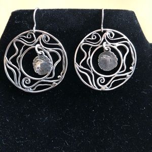 Silpada Sterling Hoop with Coin Drop